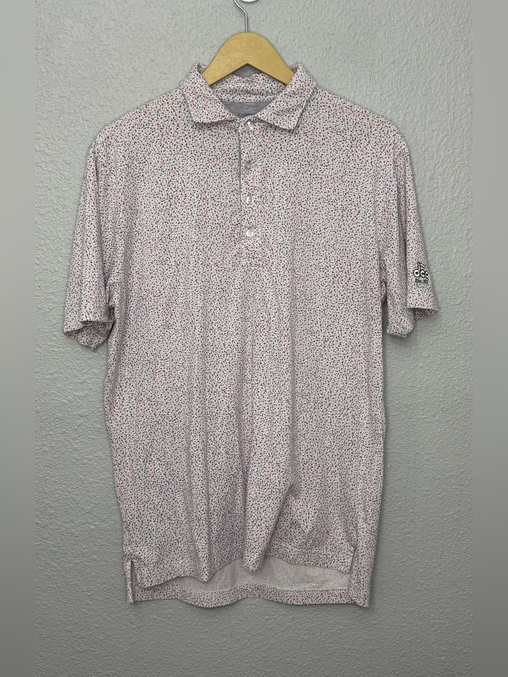 Johnnie-O | Linxter Ernest Printed Golf Polo | Confetti | Size Medium